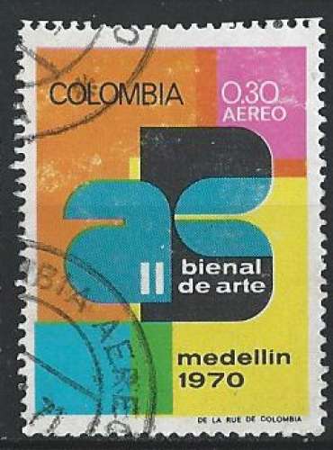 Colombie - 1970 - Y & T n° 508 - 2è biennale des Arts ibéro-américains à Medellin - Emblème - O.