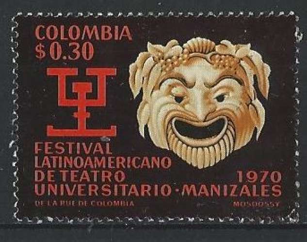 Colombie - 1970 - Y & T n° 649 - Festival du théâtre universitaire en Amérique Latine à Manizales - 