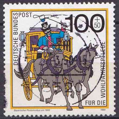 ALLEMAGNE RFA 1989 OBLITERE N° 1271 Omnibus postal en 1900