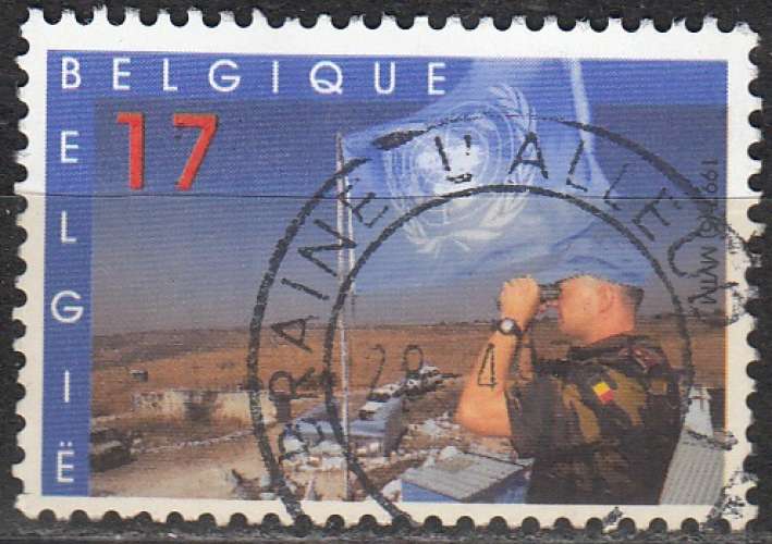 Belgique 1997 COB 2692 O Cote (2016) 0.30 Euro ONU Les casques bleus Cachet rond