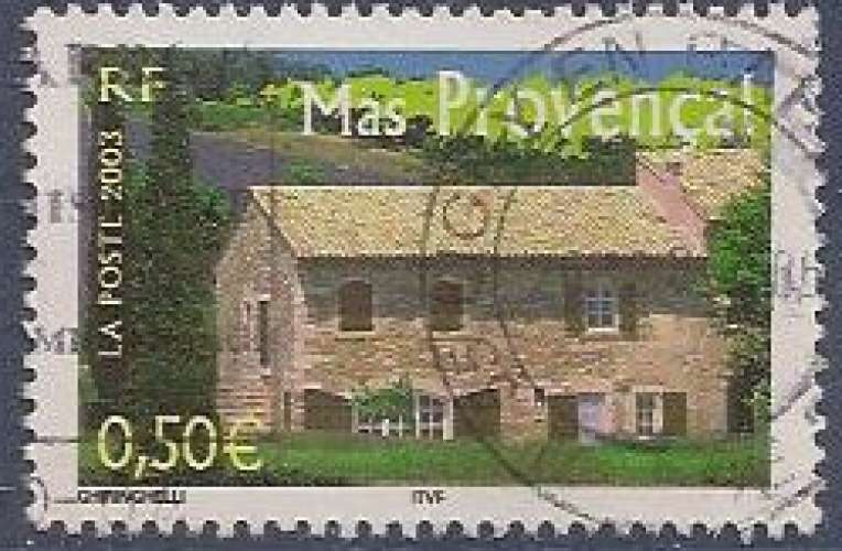 FRANCE 2003 : yt 3600 Oblitéré/Used # Mas provencal