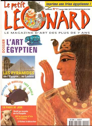 Magazine d'art des plus de 7 ans - Le Petit Léonard n° 11 janv 1998 l'Egypte