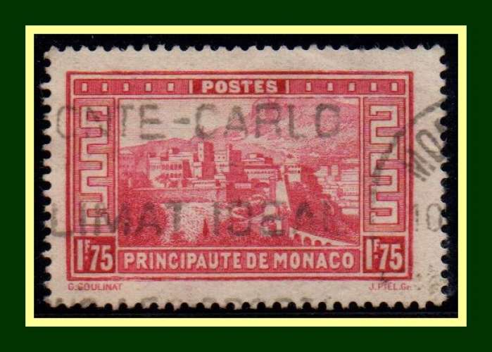 Monaco N° 128A Obl (cote 17,50 €) 1933 - 7 rose