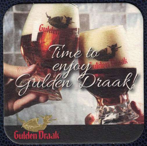 Sous Bock Beermat Time to Enjoy Gulden Draak