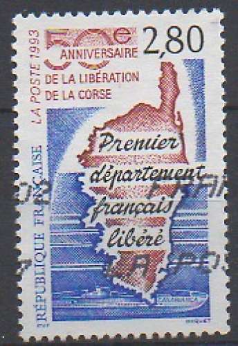 France 1993 - y & t : 2829 - Libération de la Corse