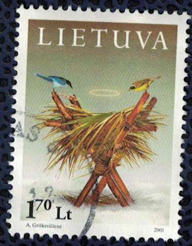 Lituanie 2001 Oblitéré rond Used Noël et Nouvel An le Berceau de Jésus