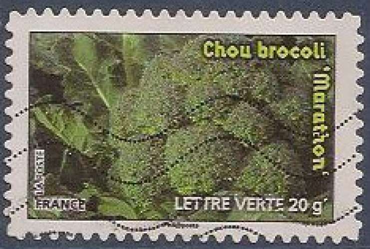 FRANCE 2012 : yt 743 Oblitéré/Used  # Légumes - Chou Brocoli