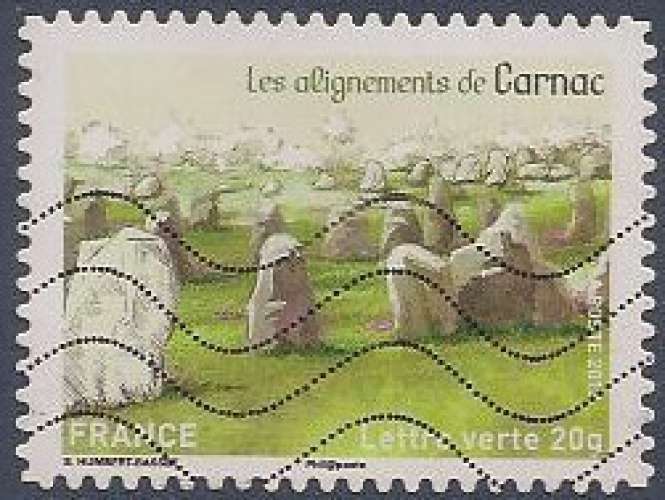 FRANCE 2013 : yt 873 Oblitéré/Used # Patrimoine de France - Les alignements de Carnac