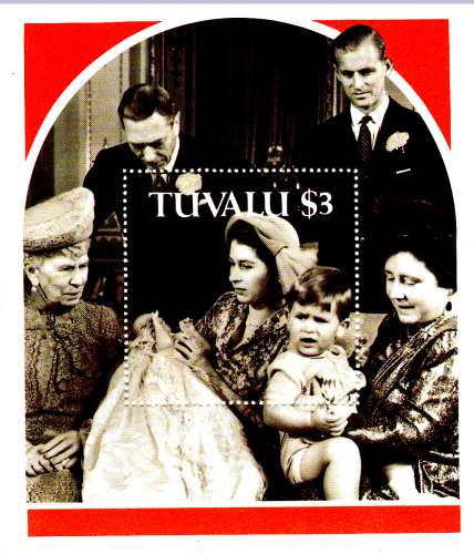Tuvalu Bf 28 40e anniversaire du mariage du couple royal de Grande Bretagne