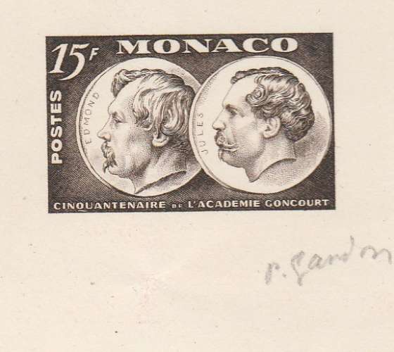 Monaco Epreuve d'Artiste signée Gandon YT 352