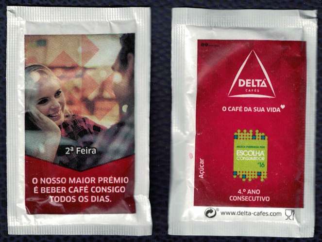 Portugal Sachet Sucre Delta Boire le Café avec vous tous les jours Lundi