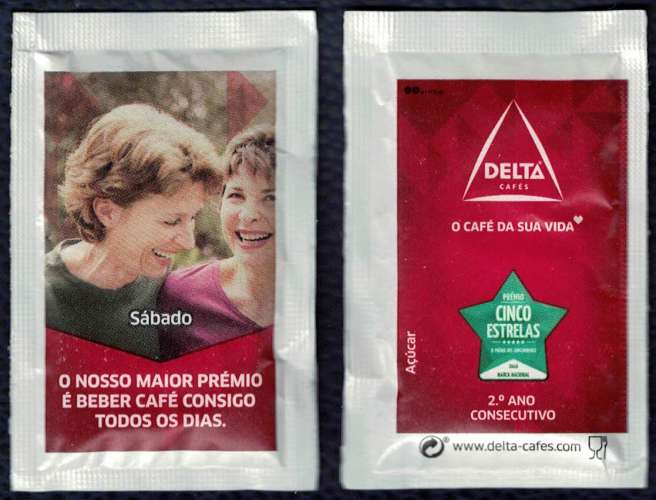 Portugal Sachet Sucre Prix Delta Boire le Café avec vous tous les jours samedi