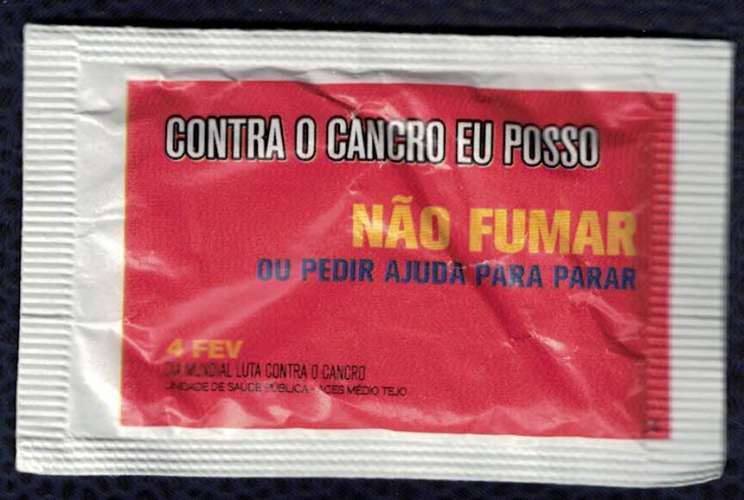 Portugal Sachet Sucre Delta contre le cancer je peux ne pas fumer ou demander de l'aide pour arrêter