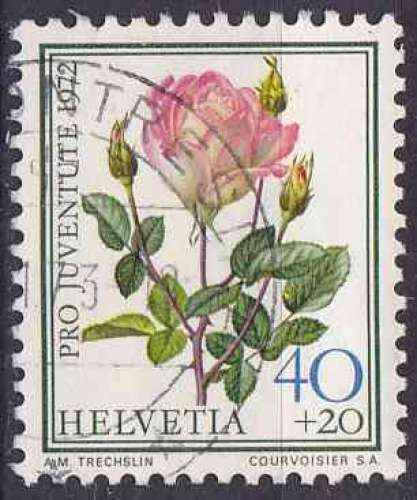 SUISSE 1972 OBLITERE N° 917 Fleurs