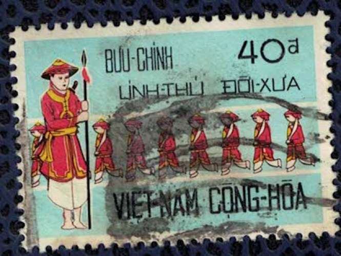 Vietnam du Sud 1972 Oblitéré Used Gardes Frontaliers Traditionnels Vietnamiens