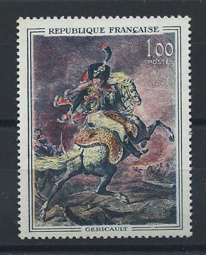 France N° 1365a** (MNH) 1962 - Variété (Sabre rouge) 
