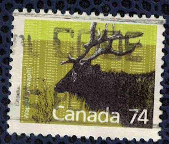 Canada 1988 Oblitéré Used Cervus elaphus canadensis Wapiti mammifère herbivore cervidé