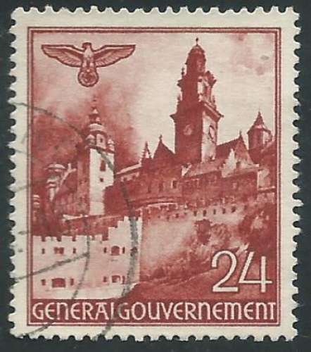 Pologne - Occupation Allemande - Y&T 0061 (o) - Chateaux -