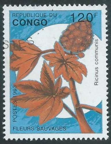 Congo (Brazzaville) - Y&T 0984 (o) - Fleurs -