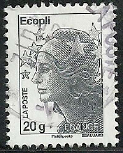 France 2011 - Marianne de Beaujard - Écopli 20 gr - 4565 oblitéré .