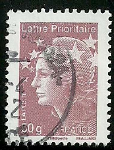 France 2011 - Marianne de Beaujard - Lettre prioritaire 50 gr - 4569 oblitéré .