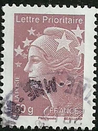 France 2011 - Marianne de Beaujard - Lettre prioritaire 50 gr - 4569 oblitéré .