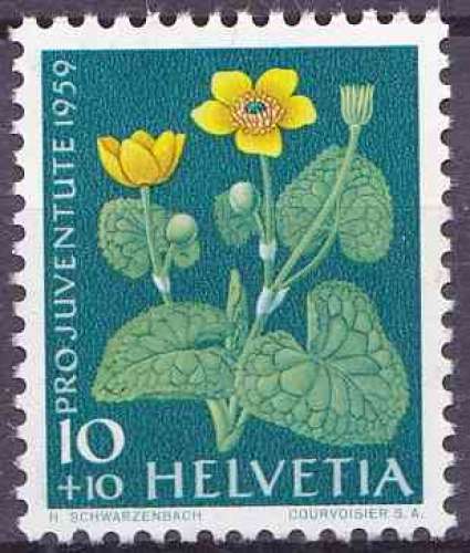 SUISSE 1959 NEUF** MNH N° 635 fleurs