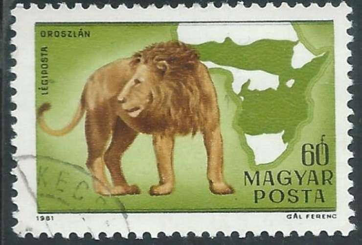 Hongrie - Poste Aérienne - Y&T 0437 (o) - Lion -