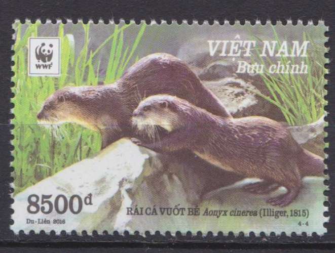 Vietnam 2016 YT 2516 MNH Animaux Loutre cendree (2)