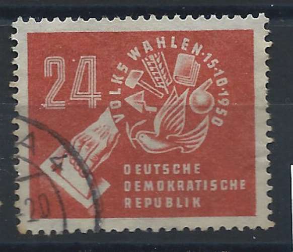 Allemagne Démocratique N°27 Obl (FU) 1950