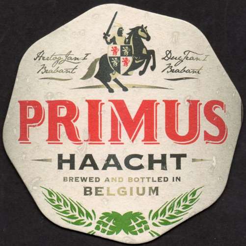 cal169 - Sous-bock bière Primus Haacht de Belgique - Chevalier sur cheval cabré