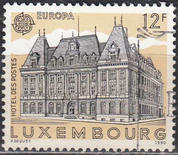 Luxembourg 1990 Michel 1243 O Cote (2008) 0.30 Euro Europa CEPT Hôtel des Postes  