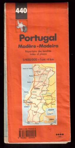 Carte  Portugal   Madère Madeira n° 440 1/400 000 carte routière et touristique Michelin 