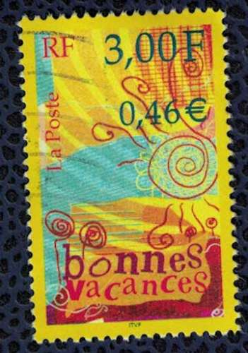 France 2000 Oblitéré Used Bonnes Vacances Y&T 3330 SU