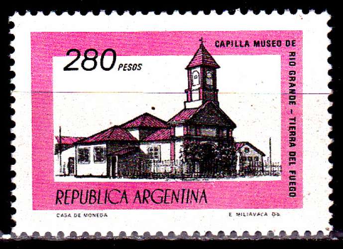 Argentine 1109 Série courante / Chapelle musée de Rio Grande