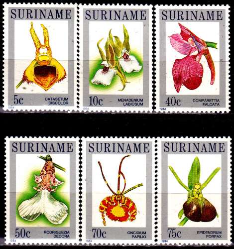 Surinam 934 / 39 Orchidées du Surinam