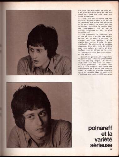 Magazine Rock & Folk n° 20 août 68 Michel Polnareff - radio pirate - Nougaro ...
