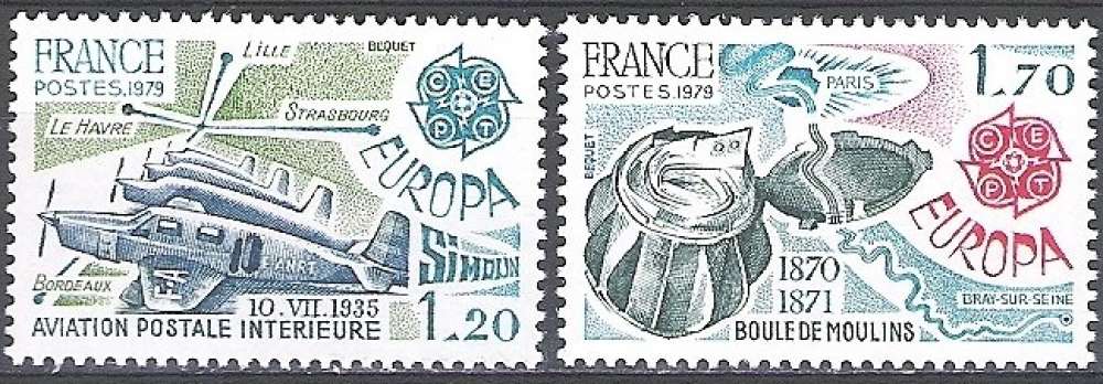 France 1979 Michel 2148 - 2149 Neuf ** Cote (2008) 2.50 € Europa CEPT Histoire postale