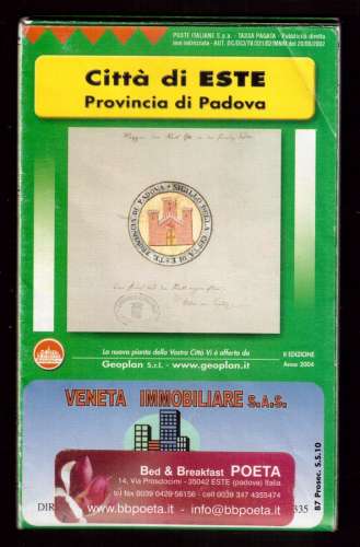  Italie du Sud plan de ville Citta di Este provincia di Padova 2004  Geoplan  S.r.l