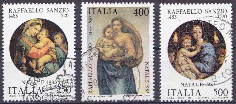 ITALIE 1983 OBLITERE N° 1593 à 1595