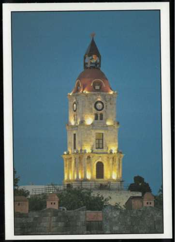 Grèce Carte Postale CP Postcard Roloi Clock Tower Tour de l'Horloge Vieille Ville de Rhodes