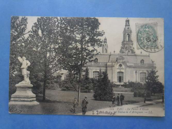 64-PAU le palais d'hiver , circulée en 1907 , dos vert