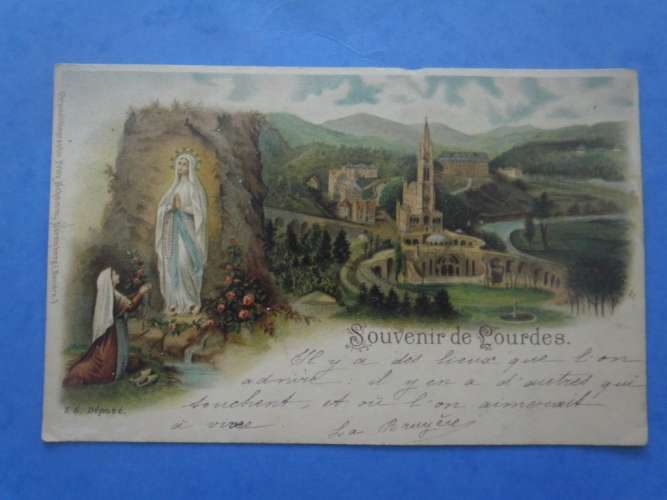 65-LOURDES souvenir de Lourdes , écrite en 1908