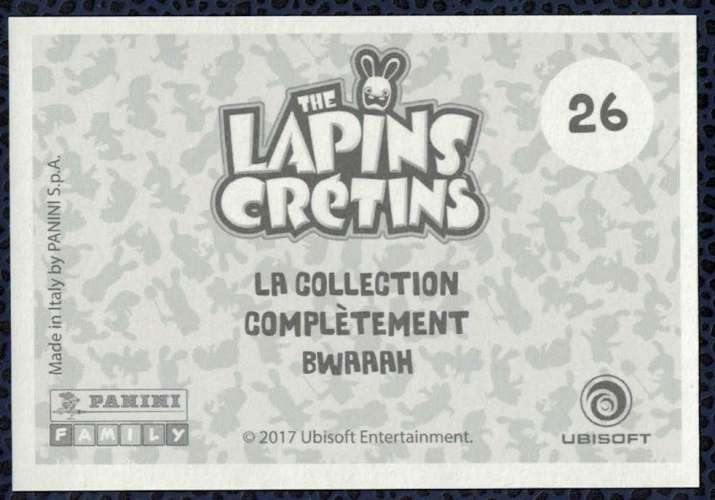 Panini Carrefour Rush Lapins Crétins Bwaaah Carte sticker N° 26