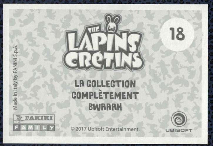 Panini Carrefour Rush Lapins Crétins Bwaaah Carte sticker N° 18