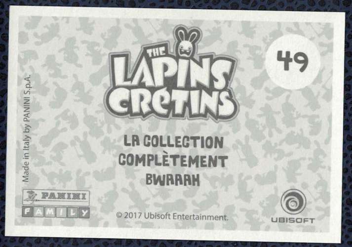 Panini Carrefour Rush Lapins Crétins Bwaaah Carte sticker N° 49