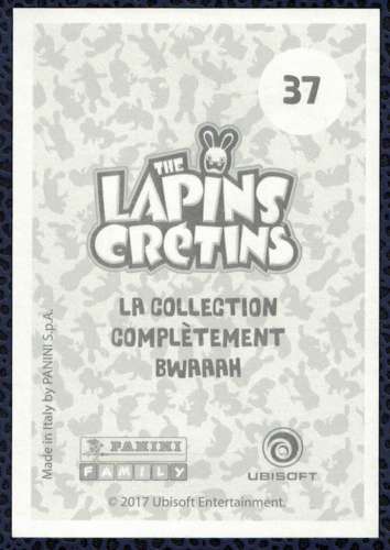 Panini Carrefour Rush Lapins Crétins Bwaaah Carte sticker N° 37