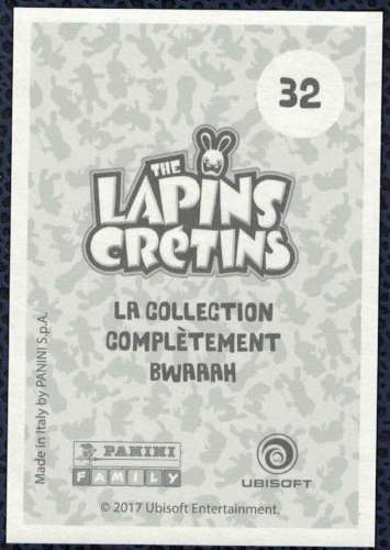 Panini Carrefour Rush Lapins Crétins Bwaaah Carte sticker N° 32