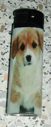 Briquet Lighter Isqueiro avec chiot en image des deux côtés