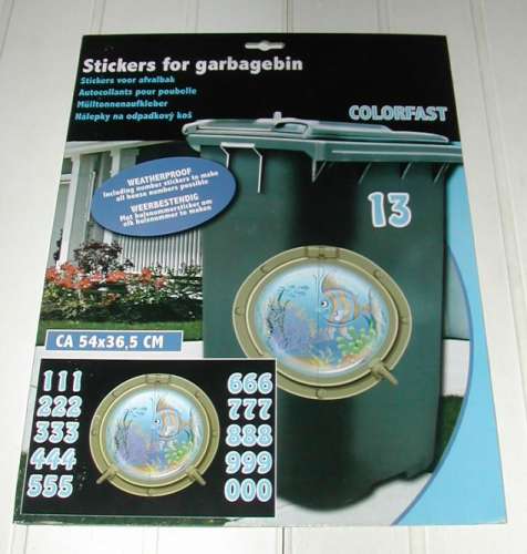 Autocollants pour Poubelle Stickers for garbagebin motif poisson hublot